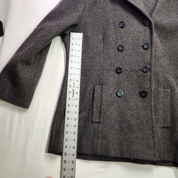 ❄️Arizona Jean Company 75% Wool Gray Pea Coat Mid Length Size XL - Picture 6 of 6